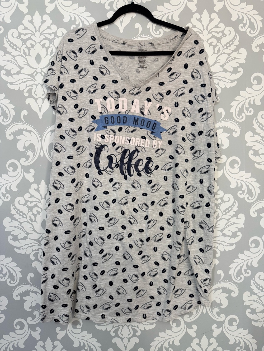 💫4/$25 • George Coffee Themed Cotton Nightdress